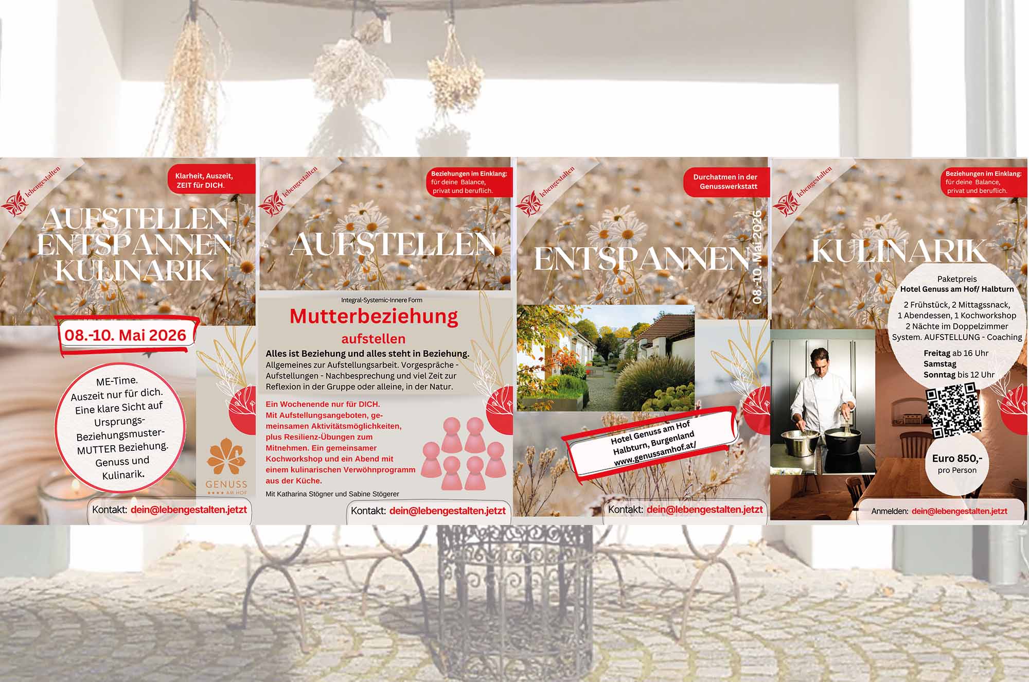 Aufstellen - Entspannen - Kulinark - Genuss am Hof